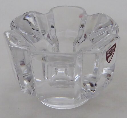 Orrefors crystal candle holder