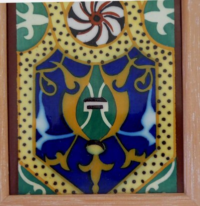 Art deco tiles framed 