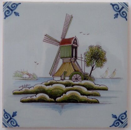 Makkum Tichelaar tile windmill