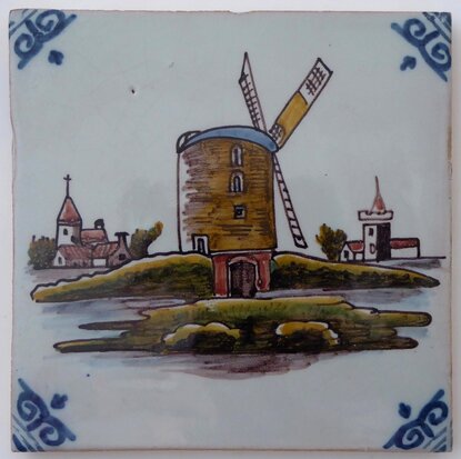 Makkum Tichelaar tile windmill