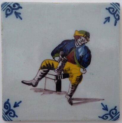 Makkum Tichelaar tile drunkard