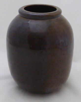 Signed hand-thrown ceramic vase