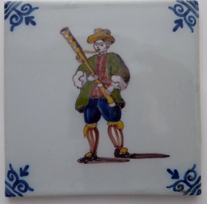 Makkum Tichelaar tile musician