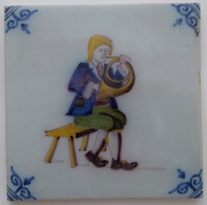 Makkum Tichelaar tile musician