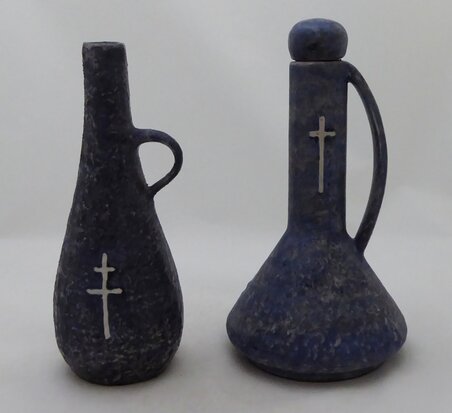 Holy water set of two jugs