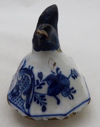 Antique Delft blue vase with lid