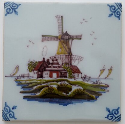 Makkum Tichelaar tile windmill