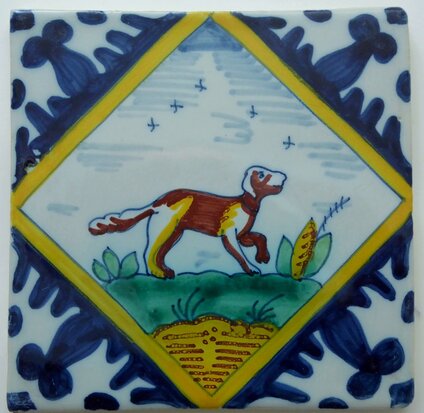 Makkum Tichelaar square tile animal