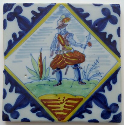 Makkum Tichelaar square tile soldier