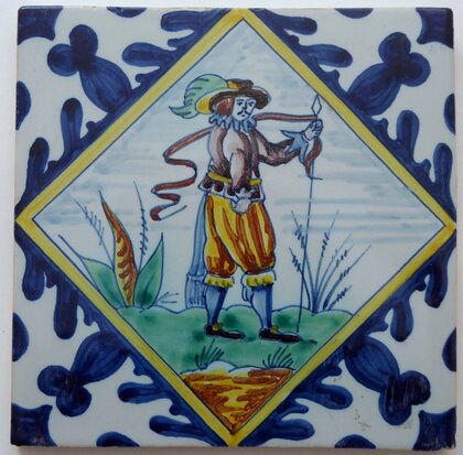 Makkum Tichelaar square tile soldier