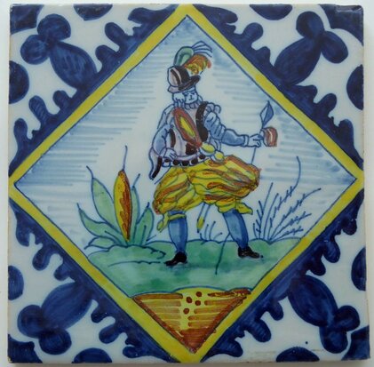 Makkum Tichelaar square tile soldier