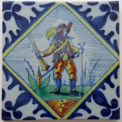 Makkum Tichelaar square tile soldier