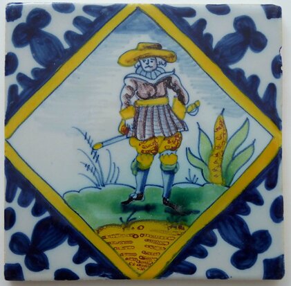 Makkum Tichelaar square tile soldier