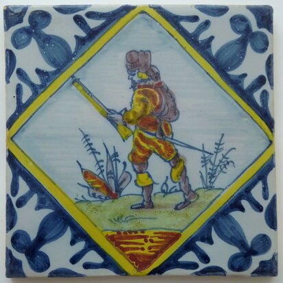 Makkum Tichelaar square tile soldier