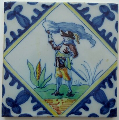 Makkum Tichelaar square tile soldier