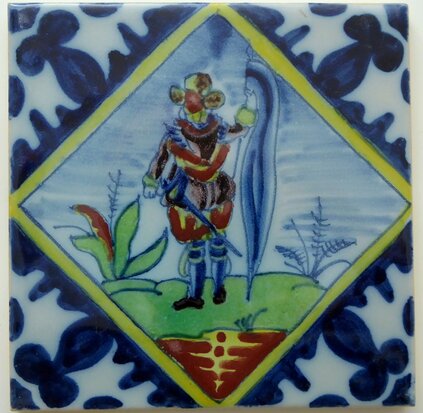 Makkum Tichelaar square tile soldier