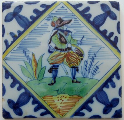 Makkum Tichelaar square tile soldier