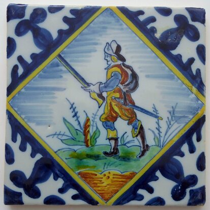 Makkum Tichelaar square tile soldier