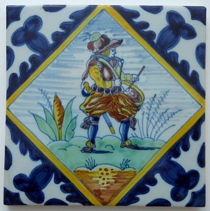 Makkum Tichelaar square tile soldier