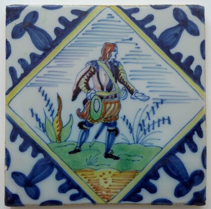 Makkum Tichelaar square tile soldier