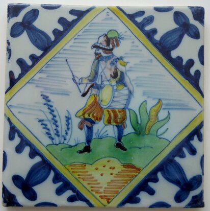 Makkum Tichelaar square tile soldier