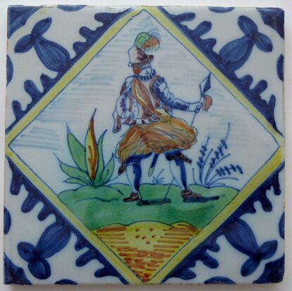 Makkum Tichelaar square tile soldier