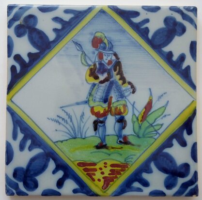 Makkum Tichelaar square tile soldier