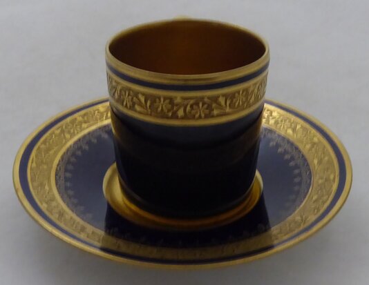 Limoges porcelain cup and saucer 