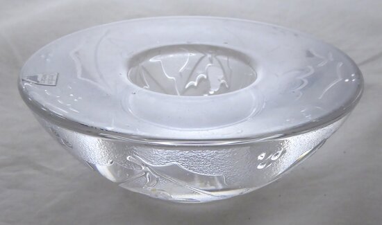 Orrefors Schweden crystal tea light holder