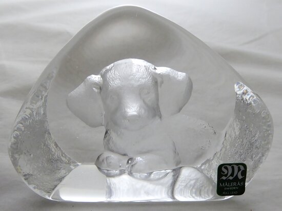 Maleras glass sculpture / presse papier