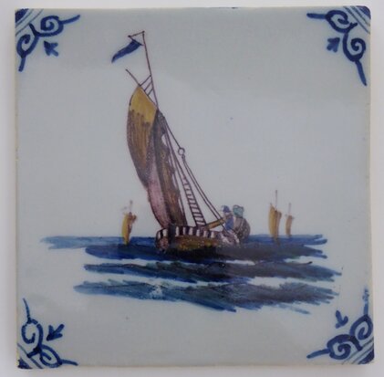 Makkum Tichelaar tile ship