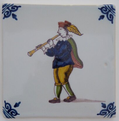 Makkum Tichelaar tile musician