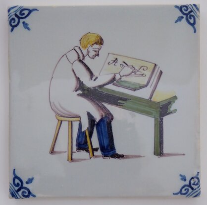 Makkum Tichelaar tile writer