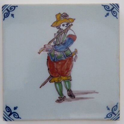 Makkum Tichelaar tile musician