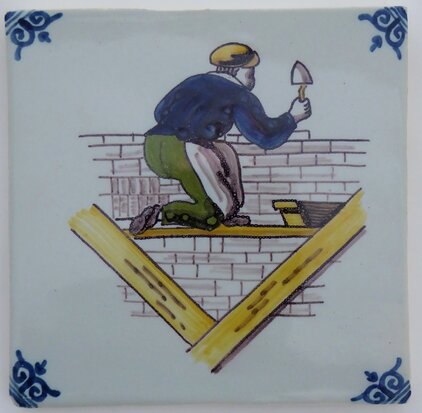 Makkum Tichelaar tile mason