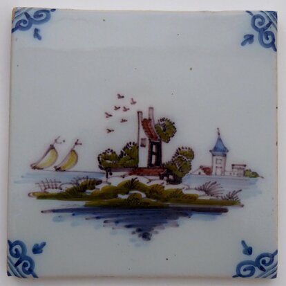 Makkum Tichelaar tile landscape