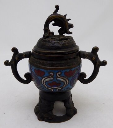 Japanese bronze perfume burner