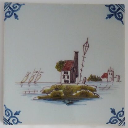 Makkum Tichelaar tile landscape