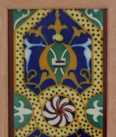 Art deco tiles framed 