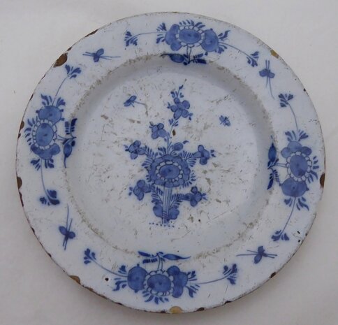 Delft blue antique plate