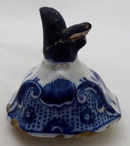 Antique Delft blue vase with lid