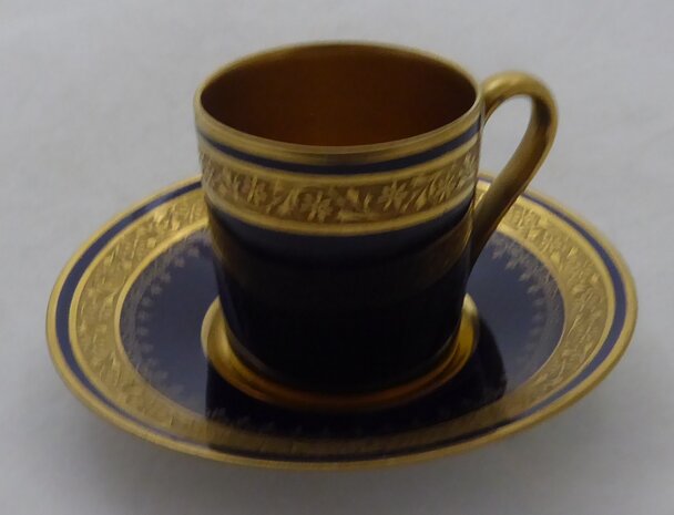 Limoges porcelain cup and saucer 