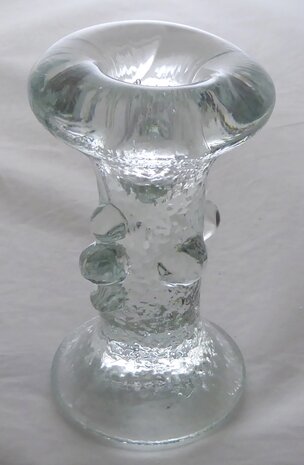 Pukeberg glass Sweden candle holder