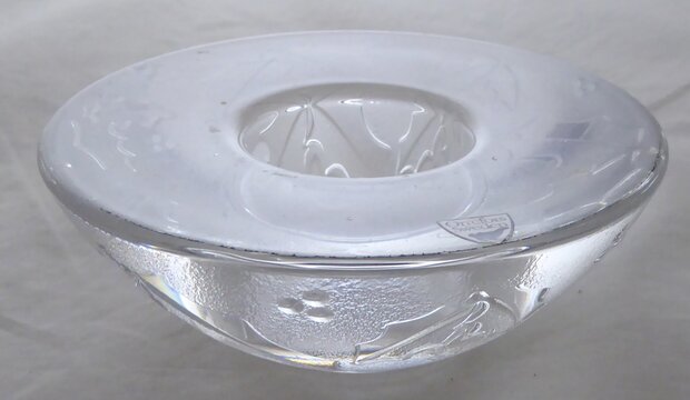 Orrefors Schweden crystal tea light holder